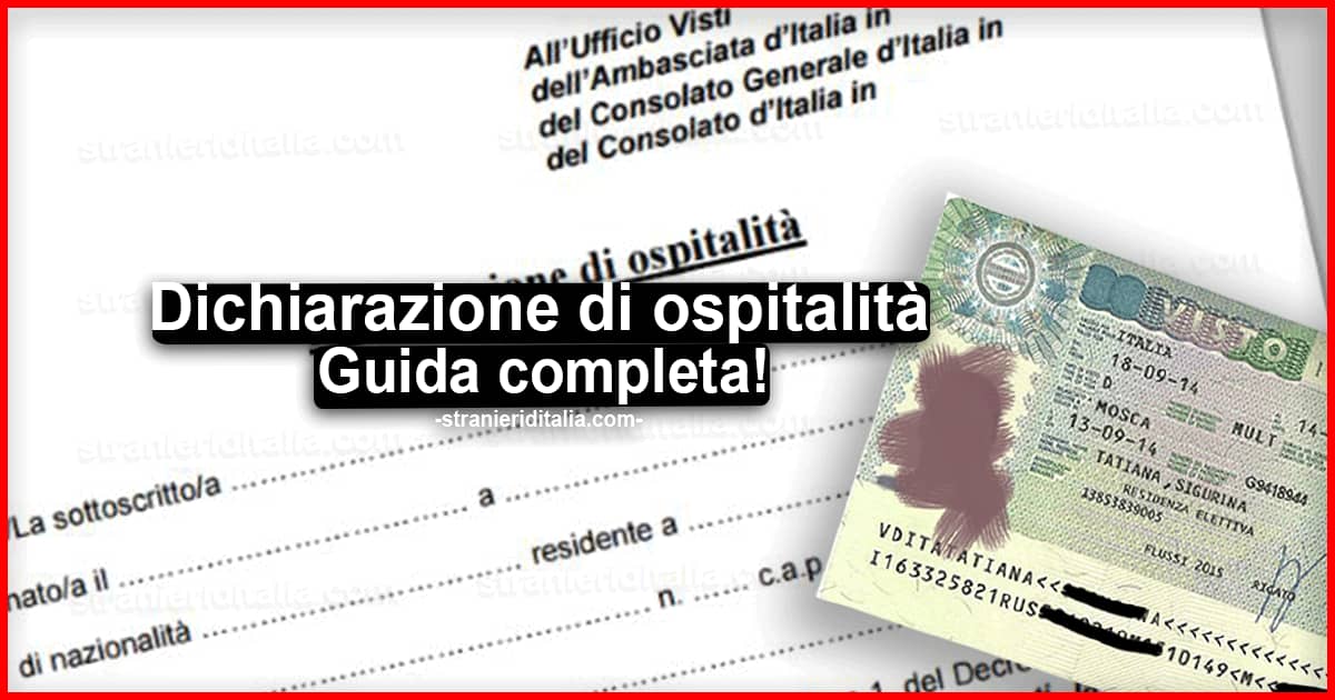 Dichiarazione di ospitalità modulo 2022 pdf (per stranieri): Guida completa!