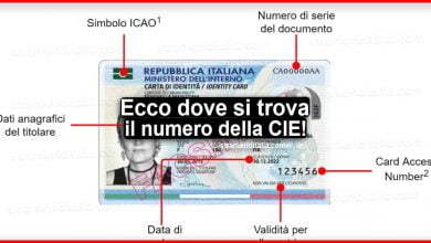 Numero carta d'identità elettronica: Ecco dove si trova!